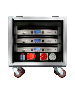 VRack Rugged Touring Rack with Three 2 Channel I-Tech HD Power Amplifiers