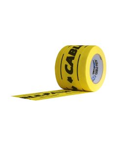 Cable Path Zone Coated Gaffers Tape (3" x 30 yd) - Yellow Printed Black