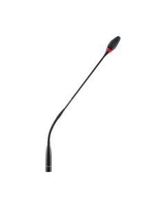 MEG 14-40-L Gooseneck Microphone with KE 10 Microphone Capsule, RF Shielding, LED Ring, AC/DC Lightring Powering - Black