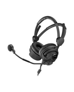 HMD 26-II Professional Broadcast Headset with Cable Clip, Large Headband Padding, Wind/Pop Screen (Cable Not Included) - 100 ohms Impedance - Black