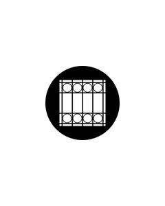 Standard Steel Gobo #78498 - Window Grate - Size B (86mm)