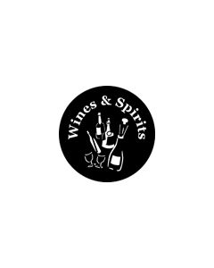 Standard Steel Gobo #77693 - Wines and Spirits - Size B (86mm)