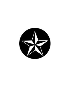 Standard Steel Gobo #77598 - 3D Star - Size B (86mm)