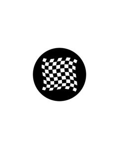Standard Steel Gobo #78050 - Chequered Flag 1 - Size B (86mm)
