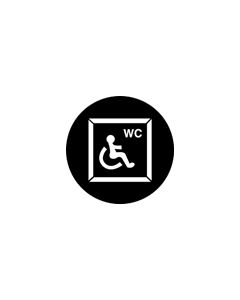 Standard Steel Gobo #77673 - Disabled WC - Size B (86mm)