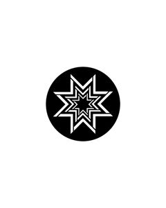 Standard Steel Gobo #78004 - Concentric Stars - Size B (86mm)