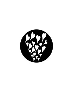 Standard Steel Gobo #76557 - Rising Hearts - Size B (86mm)