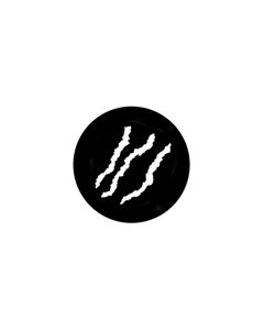 Standard Steel Gobo #78483 - Gouged - Size B (86mm)