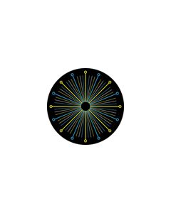 Effects Glass Gobo #86625 - Colored Time - Size B (86mm)
