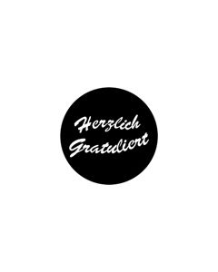 Standard Steel Gobo #78015 - Herzlichen Glückwunsch - Size B (86mm)
