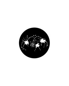 Standard Steel Gobo #77800 - Fireworks 4A - Size B (86mm)
