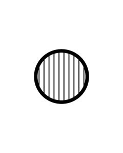 Standard Steel Gobo #78045 - Vertical Lines - Size B (86mm)