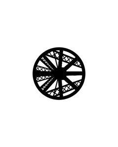 Standard Steel Gobo #78465 - Abstract Truss - Size B (86mm)