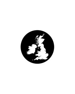 Standard Steel Gobo #77875 - British Isles - Size B (86mm)