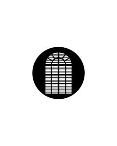 Standard Steel Gobo #77759 - Shuttered Arch - Size B (86mm)