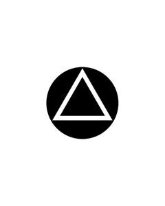 Effects Glass Gobo #81117 - Triangle Outline - Size B (86mm)