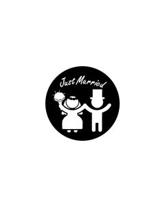 Standard Steel Gobo #76546 - Just Married 3 - Size B (86mm)