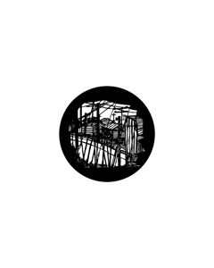 Standard Steel Gobo #78022 - Ghetto 2 - Size B (86mm)