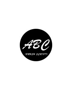 Standard Steel Gobo #78264 - Brush Script Capital - Size B (86mm)