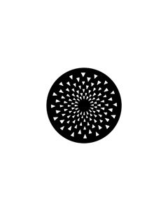 Standard Steel Gobo #79038 - Radial Triangles - Size B (86mm)