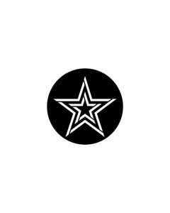 Standard Steel Gobo #78803 - Striped Star - Size B (86mm)