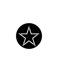 Standard Steel Gobo #78802 - Outline Star - Size B (86mm)