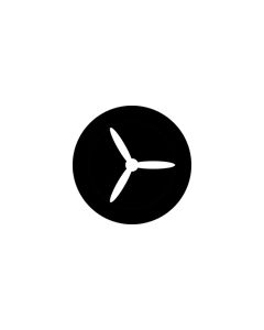 Standard Steel Gobo #78409 - Propeller 3 Inverted - Size B (86mm)