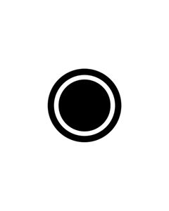 Effects Glass Gobo #81115 - Circle Outline - Size B (86mm)