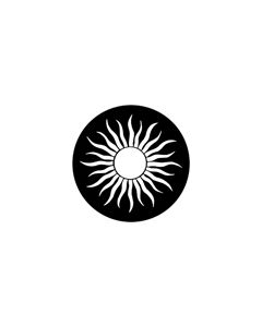 Standard Steel Gobo #79177 - Grecian Sun - Size B (86mm)