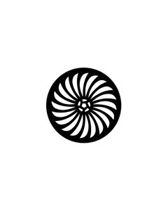 Standard Steel Gobo #77427 - Pin Wheel - Size B (86mm)