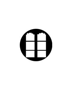 Standard Steel Gobo #77143 - French Windows - Size B (86mm)