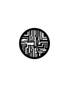 Standard Steel Gobo #71039 - Microchip - Size A 100mm)