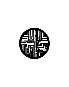 Standard Steel Gobo #77209 - Computer Circuitry - Size A 100mm)