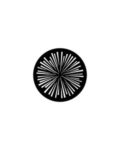 Standard Steel Gobo #77751 - Radial Lines - Size A 100mm)