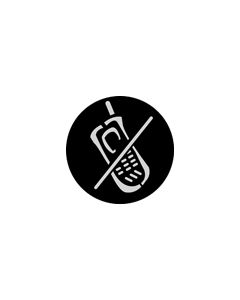 Standard Steel Gobo #76615 - Mobiles Off - Size A 100mm)