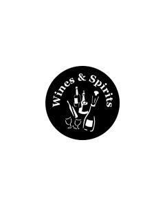 Standard Steel Gobo #77693 - Wines and Spirits - Size A 100mm)