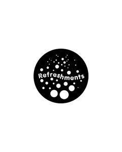 Standard Steel Gobo #77696 - Refreshments - Size A 100mm)