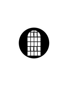 Standard Steel Gobo #79313 - Victorian School Window - Size A 100mm)