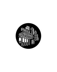 Standard Steel Gobo #77308 - Broadway 1 - Size A 100mm)