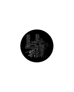 Standard Steel Gobo #77443 - Skyscrapers - Size A 100mm)