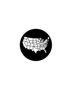 Standard Steel Gobo #77877 - America - Size A 100mm)