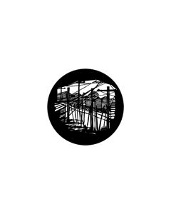 Standard Steel Gobo #78021 - Ghetto 1 - Size A 100mm)