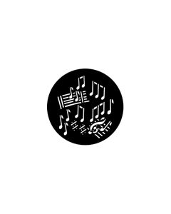 Standard Steel Gobo #77300 - Dance - Size A 100mm)