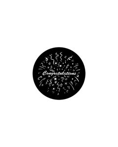 Standard Steel Gobo #77984 - Congratulations - Size A 100mm)
