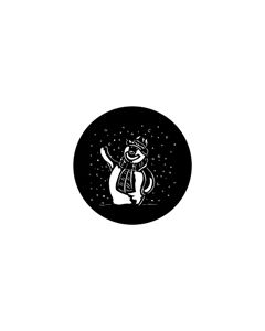 Standard Steel Gobo #78018 - Snowman - Size A 100mm)