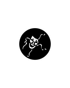 Standard Steel Gobo #76518 - Comedy Mask - Size A 100mm)