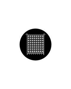 Standard Steel Gobo #71040 - Ministry - Size A 100mm)