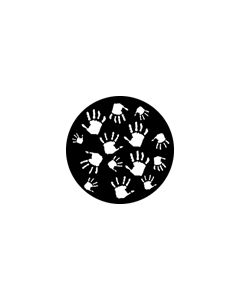 Standard Steel Gobo #76514 - Handprints - Size A 100mm)