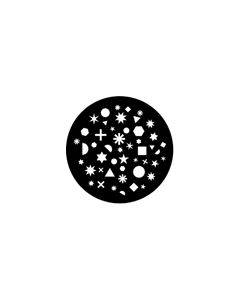 Standard Steel Gobo #77640 - Shapes Breakup 2 - Size A 100mm)