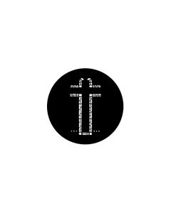 Standard Steel Gobo #73614 - Stained Glass Red - Size A 100mm)